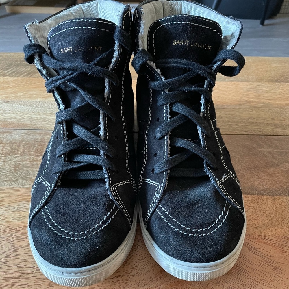 Saint Laurent High Top Sneakers suede, size 11.5